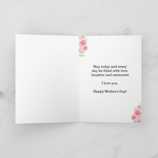 Voor mijn vrouw Happy Mothers Day Kaart (Binnen)