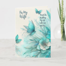 Voor mijn vrouw Jubileum Wenskaart Bedankkaart