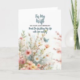 Voor mijn vrouw Jubileum Wenskaart Bedankkaart