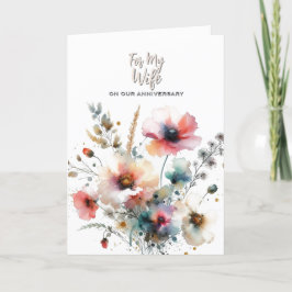 Voor mijn vrouw Jubileum Wenskaart Bedankkaart