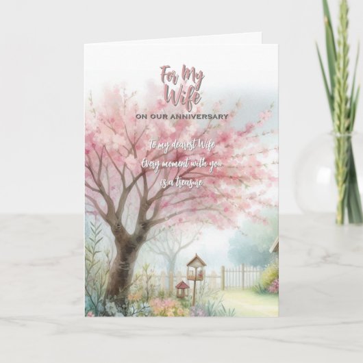 Voor mijn vrouw Jubileum Wenskaart Bedankkaart (Voorkant)