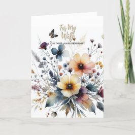 Voor mijn vrouw Jubileum Wenskaart Bedankkaart