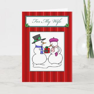 Voor mijn vrouw Kerstmis Feestdagen Kaart