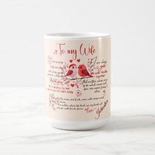 Voor mijn vrouw Liefdesbericht Aangepaste naam Rom Koffiemok