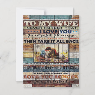 Voor mijn vrouw, Moeder Verjaardag Cadeau Brief, Kaart