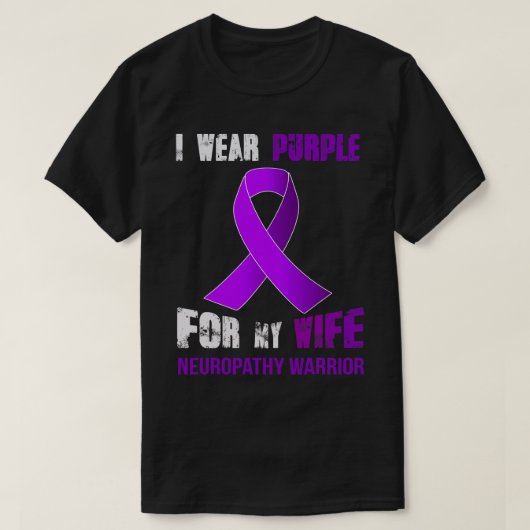 Voor mijn vrouw: NEUROPATHY WARRIOR T-shirt (Design voorkant)