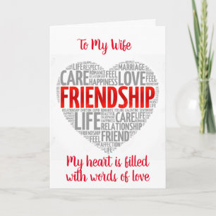 VOOR MIJN VROUW OP DE VALENTIJNSDAG KAART