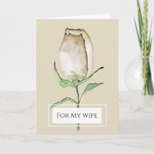 Voor mijn vrouw op Moederdag Modern, elegant, roos Kaart