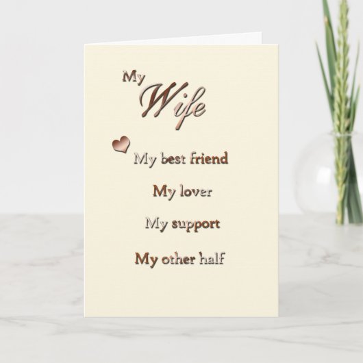 Voor mijn vrouw (verjaardag) kaart (Voorkant)