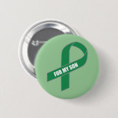 Voor mijn zoon (groen lintje) ronde button 5,7 cm (Voorkant /achterkant)