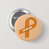Voor mijn zoon (Oranje lint) Ronde Button 5,7 Cm (Voorkant /achterkant)