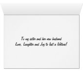 VOOR MIJN ZUS EN HAAR NIEUWE HUSBAND-WEDDING (Binenzijde Horizontaal (Onderkant))