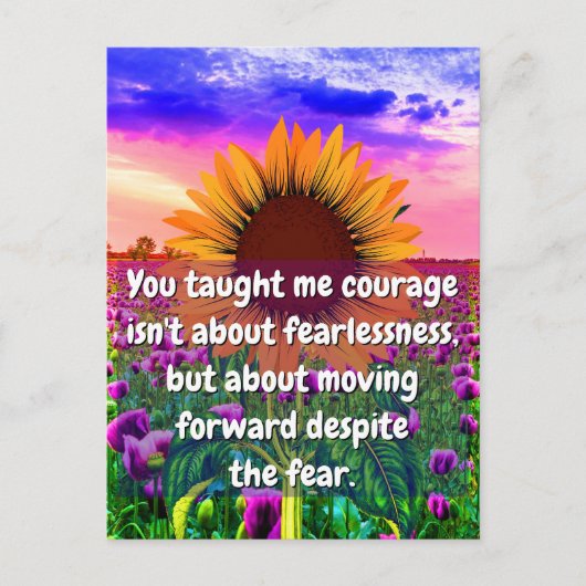 Voor mijn zus, mijn vriendin | Kracht en moed Briefkaart (Voorkant)