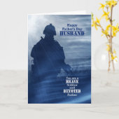 Voor militaire echtgenoot op Vaderdag Kaart (Gele Bloem)