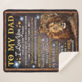 Voor m'n leeuwen, pap, gift Idee Sherpa Deken (Voorkant (horizontaal))