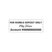 Voor mobiele storting alleen handtekening naam ban zelfinktende stempel (Design)