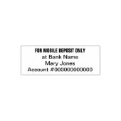 Voor mobiele storting Alleen klantnaam Bankrekenin Zelfinktende Stempel (Design)