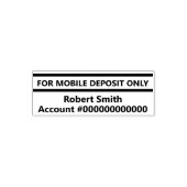 Voor mobiele storting Alleen klantnaam Bankrekenin Zelfinktende Stempel (Design)