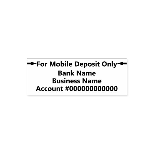 Voor mobiele storting alleen pijlen zakelijke bank  zelfinktende stempel (Design)