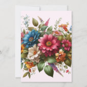 Voor moeder Happy Birthday Party uitnodiging (Achterkant)