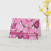 Voor Moeder in de Wet op Moederdag Tulpen Schilder Kaart (Gele Bloem)