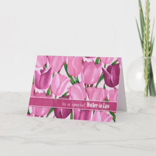 Voor Moeder in de Wet op Moederdag Tulpen Schilder Kaart