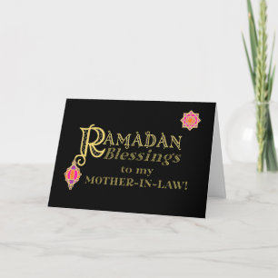 Voor moeder in de wet Ramadan Blessings Gold op zw Kaart