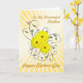 Voor moeder, Moederdag met gele bloemen Kaart (Gele Bloem)