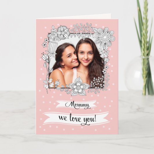 Voor Moeder op Moederdag. Aangepaste fotokaart Kaart (Voorkant)