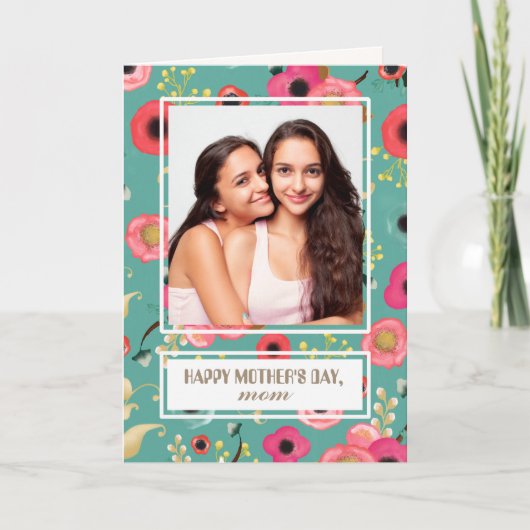 Voor Moeder op Moederdag. Aangepaste fotokaart Kaart (Voorkant)