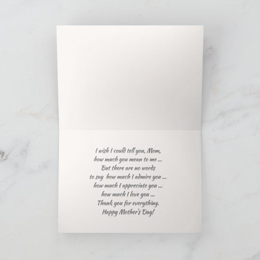 Voor moeder op Moederdag. Funny Hamster Kaart (Binnen)