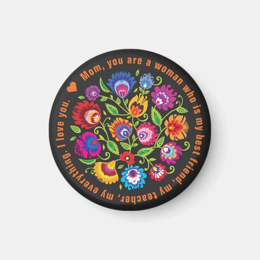 Voor moeder Poolse folklore-samenstelling Magneet (Voorkant)