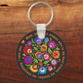 Voor moeder Poolse folklore-samenstelling Sleutelhanger (Voorkant)