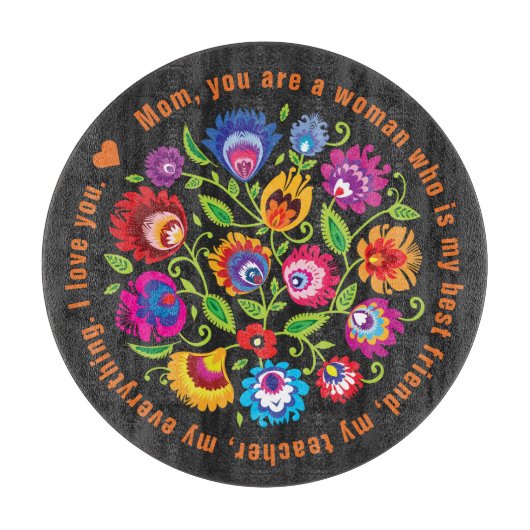 Voor moeder Poolse folklore-samenstelling Snijplank (Voorkant)