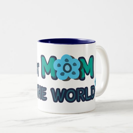 Voor moeder tweekleurige koffiemok (Voorkant rechts)