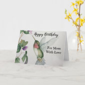 Voor moeder verjaardag vreugdevolle kolibrie Water Kaart (Gele Bloem)