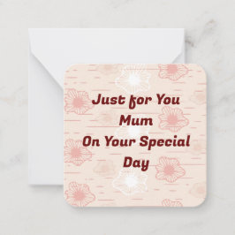 Voor Mom Notitiekaartje