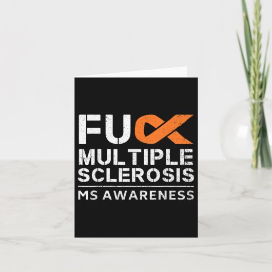 Voor multiple sclerose MS Awareness Support Ribbon Kaart (Voorkant)