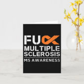 Voor multiple sclerose MS Awareness Support Ribbon Kaart (Gele Bloem)