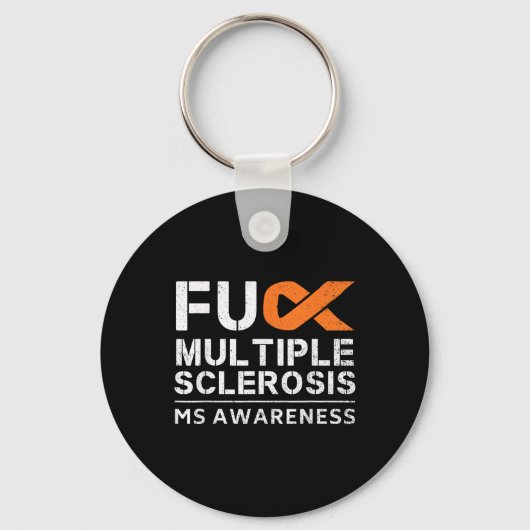 Voor multiple sclerose MS Awareness Support Ribbon Sleutelhanger (Voorkant)