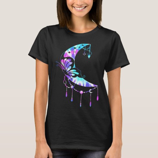 voor Mum Crescent Moon Butterfly Mandala T-shirt (Voorkant)