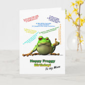 Voor Mum Veel Froggy Jokes Verjaardag Kaart (Gele Bloem)