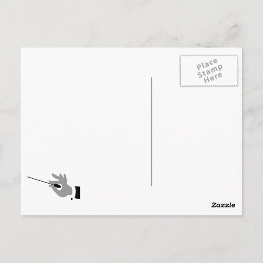 Voor muziekopdragers! briefkaart (Achterkant)