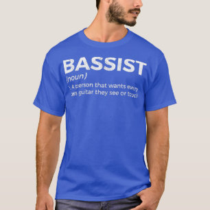 Voor muzikanten is een bassidedefinitiebalspeler v t-shirt