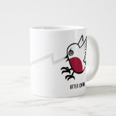 Voor & Na Koffie Zombie naar Frenzy Funny Robin Grote Koffiekop (Voorkant rechts)