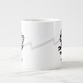 Voor & Na Koffie Zombie naar Frenzy Funny Robin Grote Koffiekop (Voorkant)