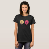 Voor na Makeup Doughnut Donut Cool Cute Funny T-shirt (Voorkant volledig)