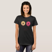 Voor na Makeup Doughnut Donut Cool Cute Funny T-shirt (Voorkant volledig)