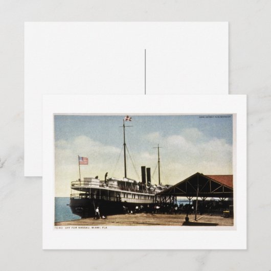 Voor Nassau, Miami, Florida Briefkaart (Voorkant / Achterkant)