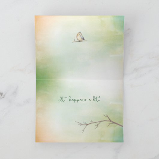 Voor neef Bird op Branch Nice dacht aan jou Kaart (Binnen)